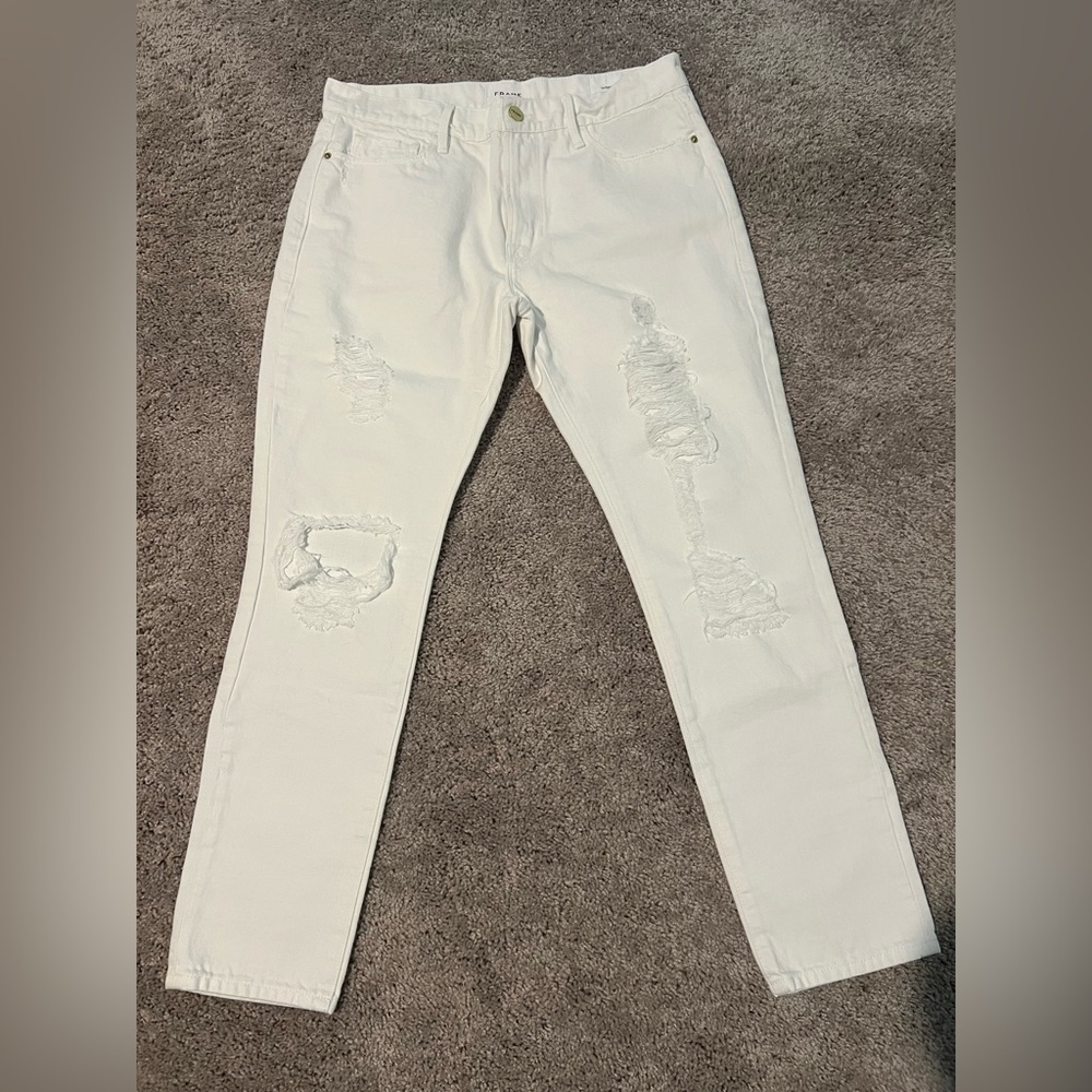 Frame Denim women’s Distressed Light Jeans